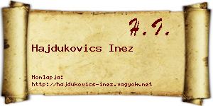 Hajdukovics Inez névjegykártya